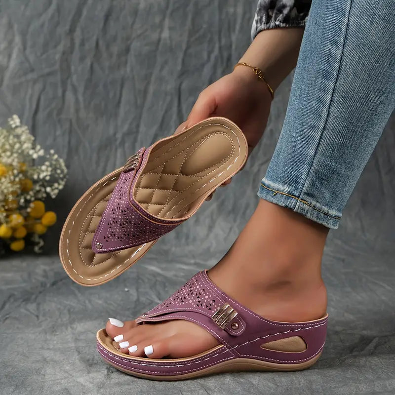 Sandalias Romina de Cuero - Ultra Cómoda y Ligeras