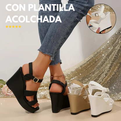 Megan - Sandalia con Plataforma y Plantilla Acolchada